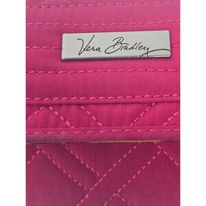 Vera Bradley Quilted Trifold Snap Wallet Magenta Pink Y2K Preppy Cottagecore